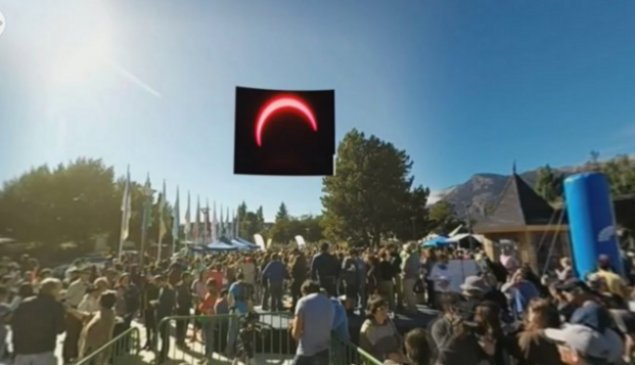 Más de mil personas llegaron a plaza de Coyhaique para presenciar el eclipse