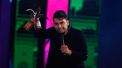 Alberto Plaza agradeció a Fabrizio Copano por parte de su rutina en Viña del Mar