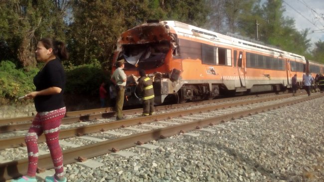 Fatal choque de un tren y un camión en Requínoa