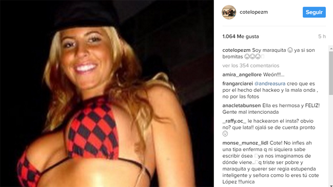 Coté López sufrió hackeo en su cuenta de Instagram