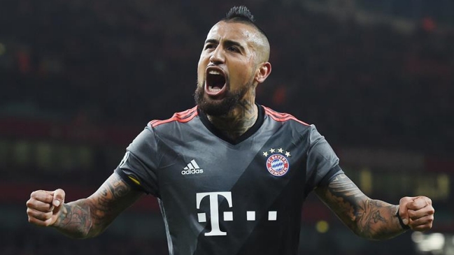 Arturo Vidal fue elegido como el mejor jugador de octavos de final en la Champions