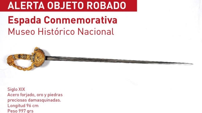 Carabineros detuvo a nuevo involucrado en robo a espada de Manuel Bulnes