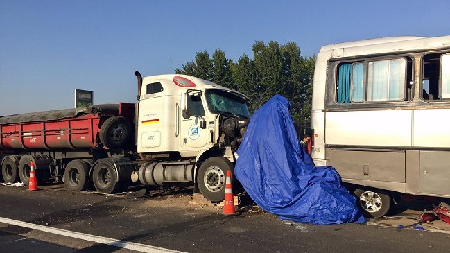 Taco kilométrico en la Ruta 5 por accidente en Quilicura