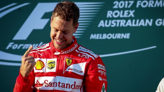 Sebastian Vettel tras su triunfo en Australia: 