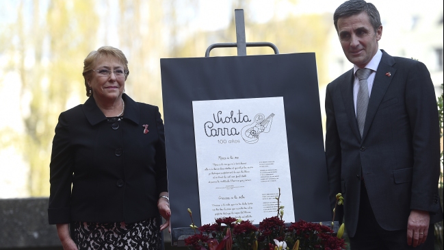 Presidenta Bachelet asistió a homenaje a Violeta Parra en Ginebra