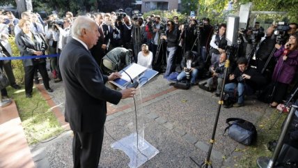   Las imágenes del momento en que Ricardo Lagos se bajó de la carrera presidencial 