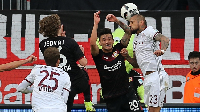 Bayer Leverkusen rescató un trabajado empate ante Bayern Munich por la Bundesliga