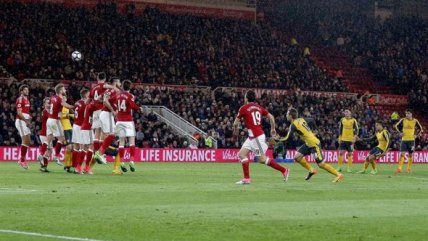 El triunfo de Arsenal sobre Middlesbrough que cerró la fecha 33 de la liga inglesa