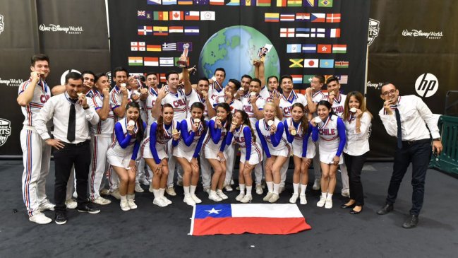 Chile logró la medalla de oro en el campeonato mundial de cheerleaders en Estados Unidos