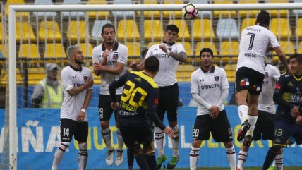 Franco Ragusa marcó un golazo de tiro libre ante Colo Colo en Viña del Mar