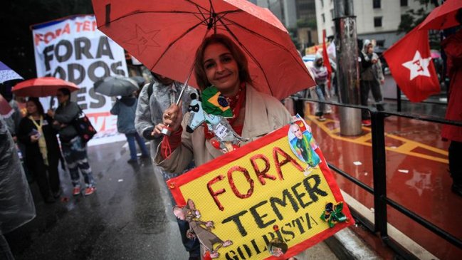 Manifestantes pidieron salida de Temer y elecciones directas en todo Brasil