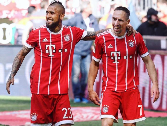 Franck Ribery saludó a su amigo Arturo Vidal por su cumpleaños 30