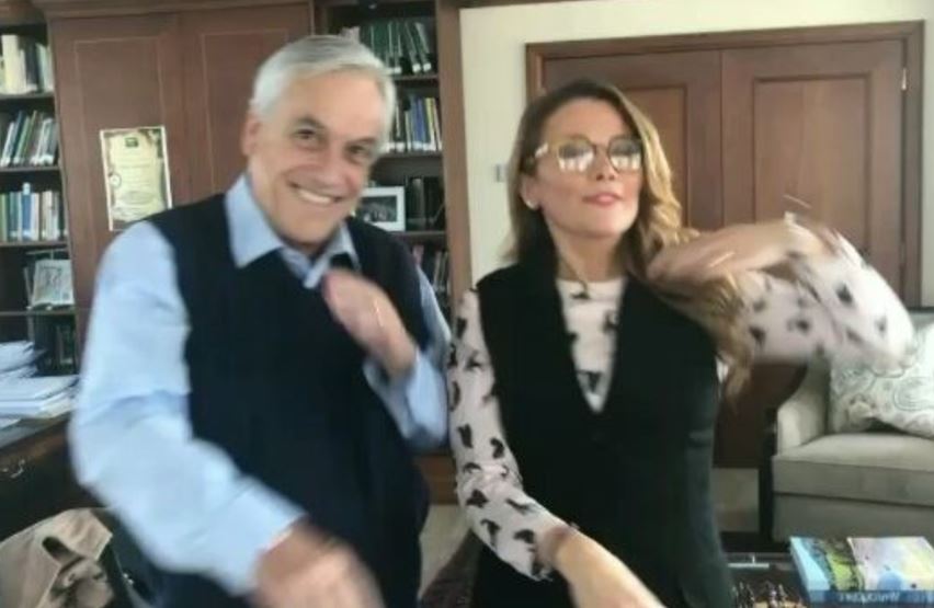 Sebastián Piñera y Cathy Barriga bailaron un clásico del axe