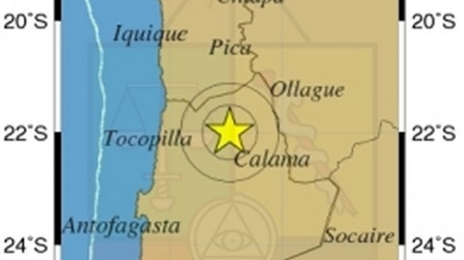 Sismo de mediana intensidad se percibió en Región de Antofagasta