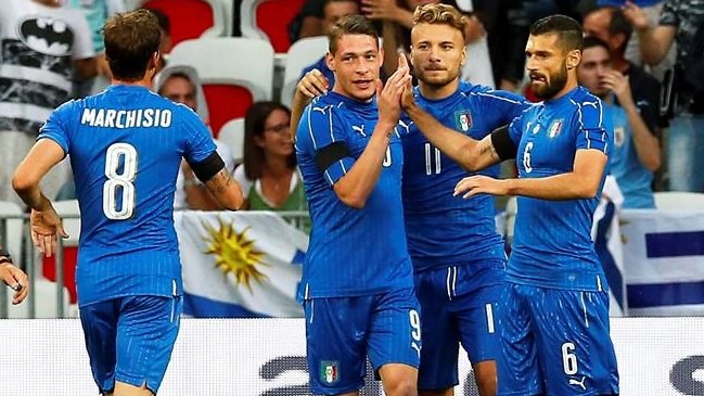 Italia venció sin mayores problemas a Uruguay en duelo amistoso