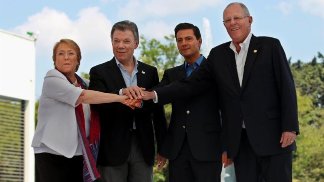 Bachelet apuesta por seguir abriendo mercados para la Alianza del Pacífico