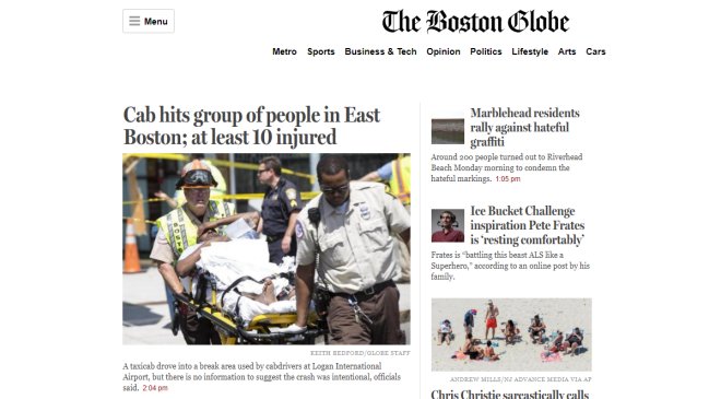 Auto embistió a peatones en Boston: Suponen un accidente