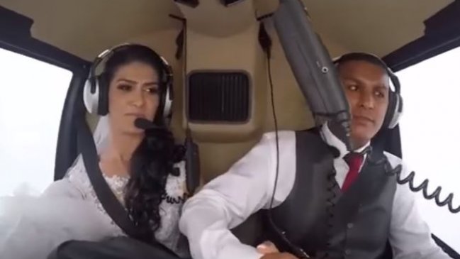 Video muestra el fatídico final de una novia que viajaba en helicóptero