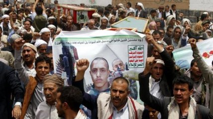   Milicianos huties fueron enterrados en masivo funeral en Yemen 