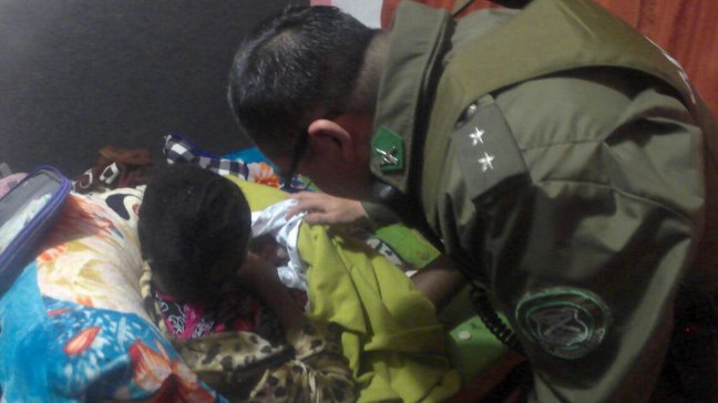 Carabineros asistieron parto de urgencia en Cerrillos