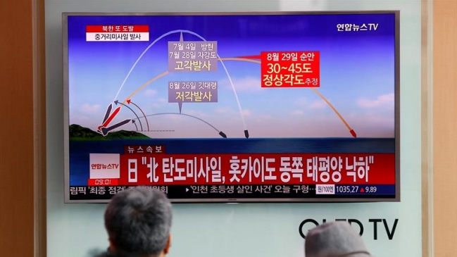 Seúl respondió con maniobras de bombardeo al nuevo test de misil norcoreano