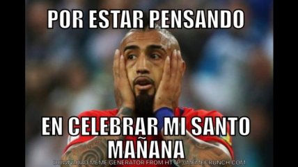 Arturo Vidal fue el blanco de los memes tras la caída ante Paraguay