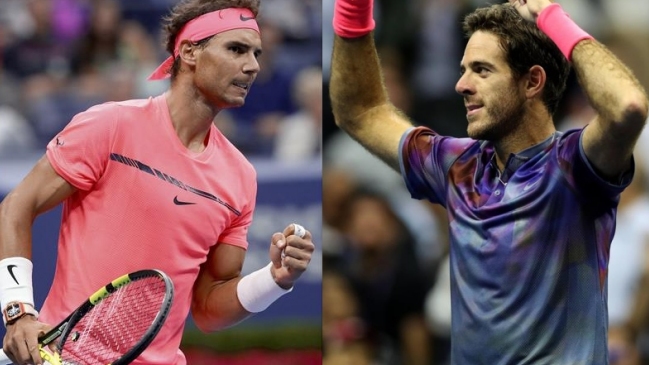 Rafael Nadal y Juan Martín Del Potro chocan en la 