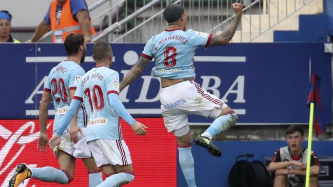Pedro Pablo Hernández se lució con un gol en valioso triunfo de Celta sobre Eibar