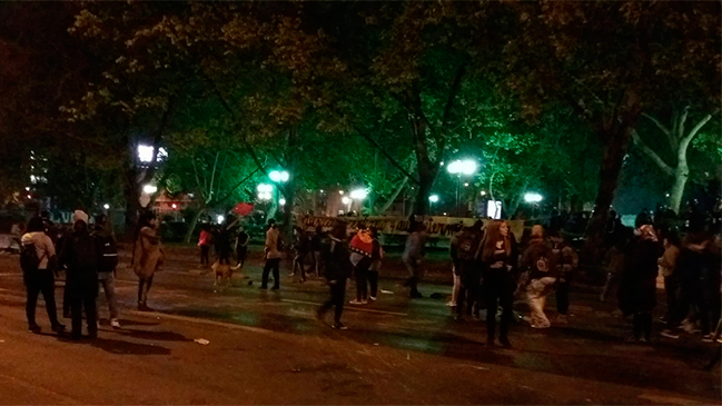 Manifestantes protestaron en la Alameda a favor de comuneros en huelga de hambre