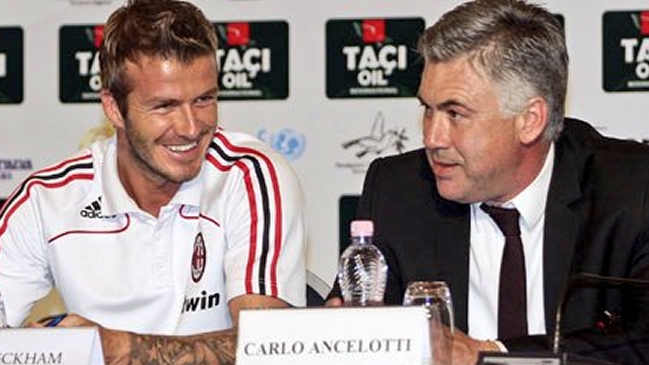  Beckham respaldó a Ancelotti: Es el mejor entrenador del mundo  