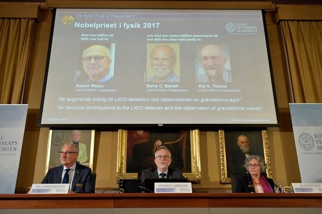 Descubridores de las ondas gravitacionales ganan Nobel de Física 2017