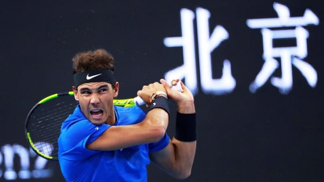 Rafael Nadal salvó dos puntos de partido para vencer a Lucas Pouille en Beijing