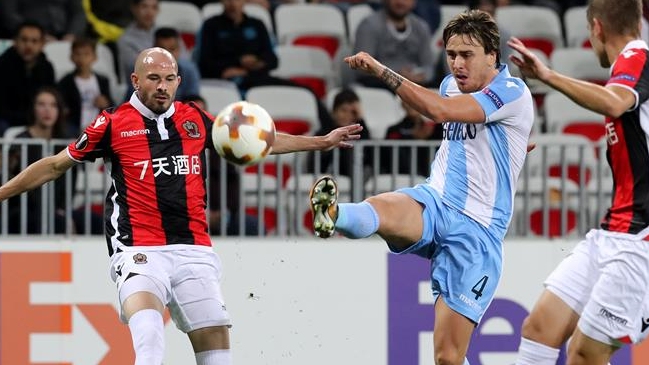Lazio superó a Niza y se puso al frente del Grupo K en la Europa League