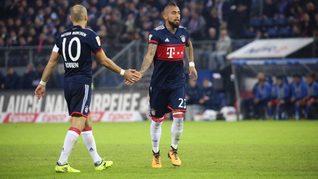 Arturo Vidal fue titular en ajustado triunfo de Bayern Munich sobre Hamburgo