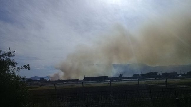 Incendio forestal se registró en cercanías del aeropuerto de Santiago
