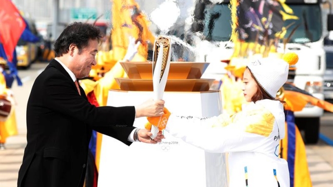 La llama olímpica llegó a Corea del Sur para los JJ.OO. de Invierno PyeongChang 2018