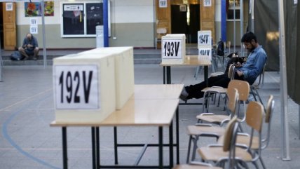   Un local de votación en Providencia, a primera hora de esta mañana 