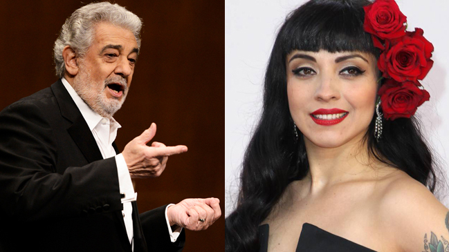 Plácido Domingo invitó a Mon Laferte a su concierto en Santiago