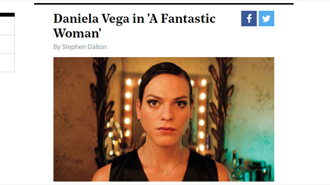 Destacan actuación de Daniela Vega como una de las mejores de 2017