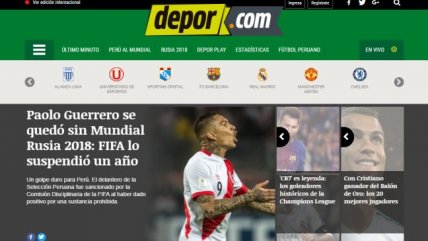El lamento de la prensa peruana tras la suspensión de Guerrero