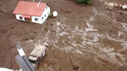 La destrucción provocada por el aluvión en la Villa Santa Lucía de Chaitén