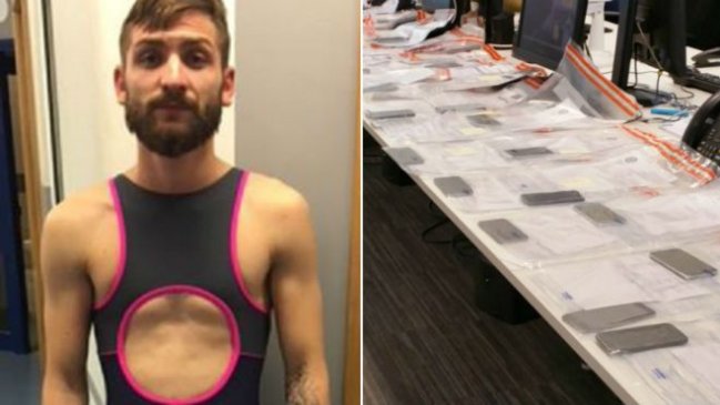 Detienen a hombre en traje de baño que robó 53 teléfonos durante un concierto