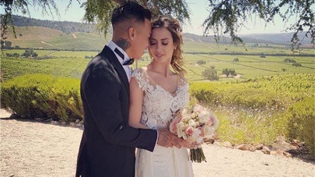 Eduardo Vargas y Daniela Colett contrajeron matrimonio