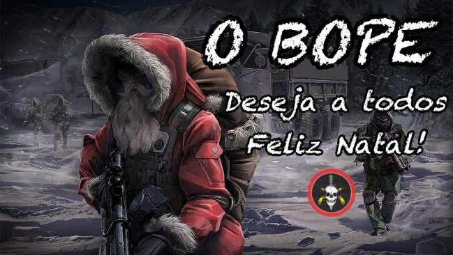 El curioso saludo navideño de la policía militarizada de Río de Janeiro