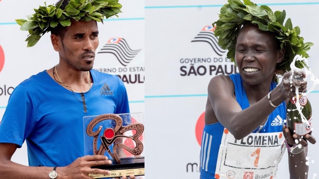Dawitt Admasu y Flomena Cheyech se adjudicaron la San Silvestre de Sao Paulo