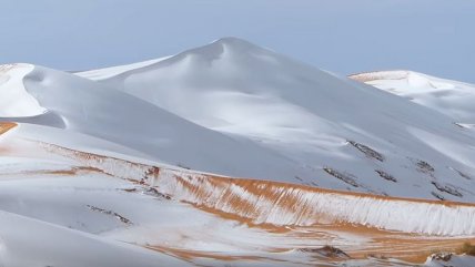   Desierto del Sahara apareció cubierto de nieve 