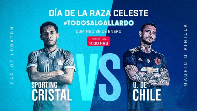 Sporting Cristal anunció a U. de Chile como rival para el 