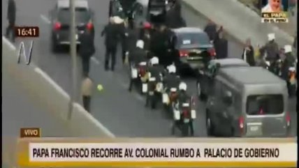   El accidentado traslado del papa Francisco que lo obligó a cambiar de auto en Lima 