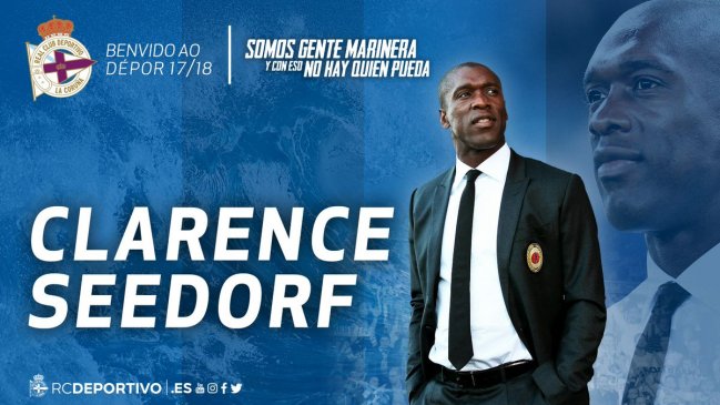 Clarence Seedorf fue confirmado como el nuevo técnico de Deportivo La Coruña