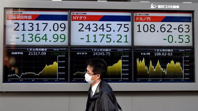 La Bolsa de Tokio se desploma arrastrada por Wall Street